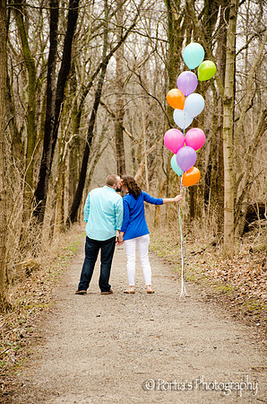 What a unique idea for engagement photos!