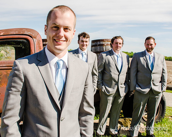 The happy groom with his best friends.
