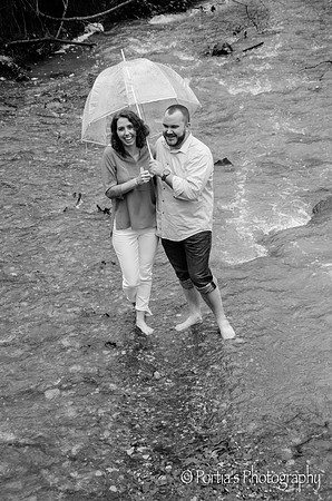 They walked through the creek together!