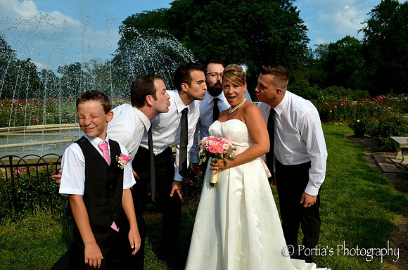 Her son looks away! HA!