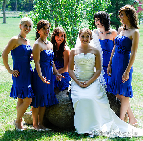 The beautiful bride and her maids!