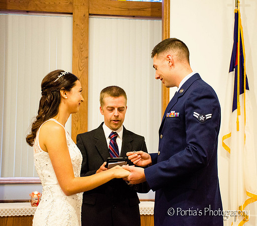 Military wedding before the groom deployed!